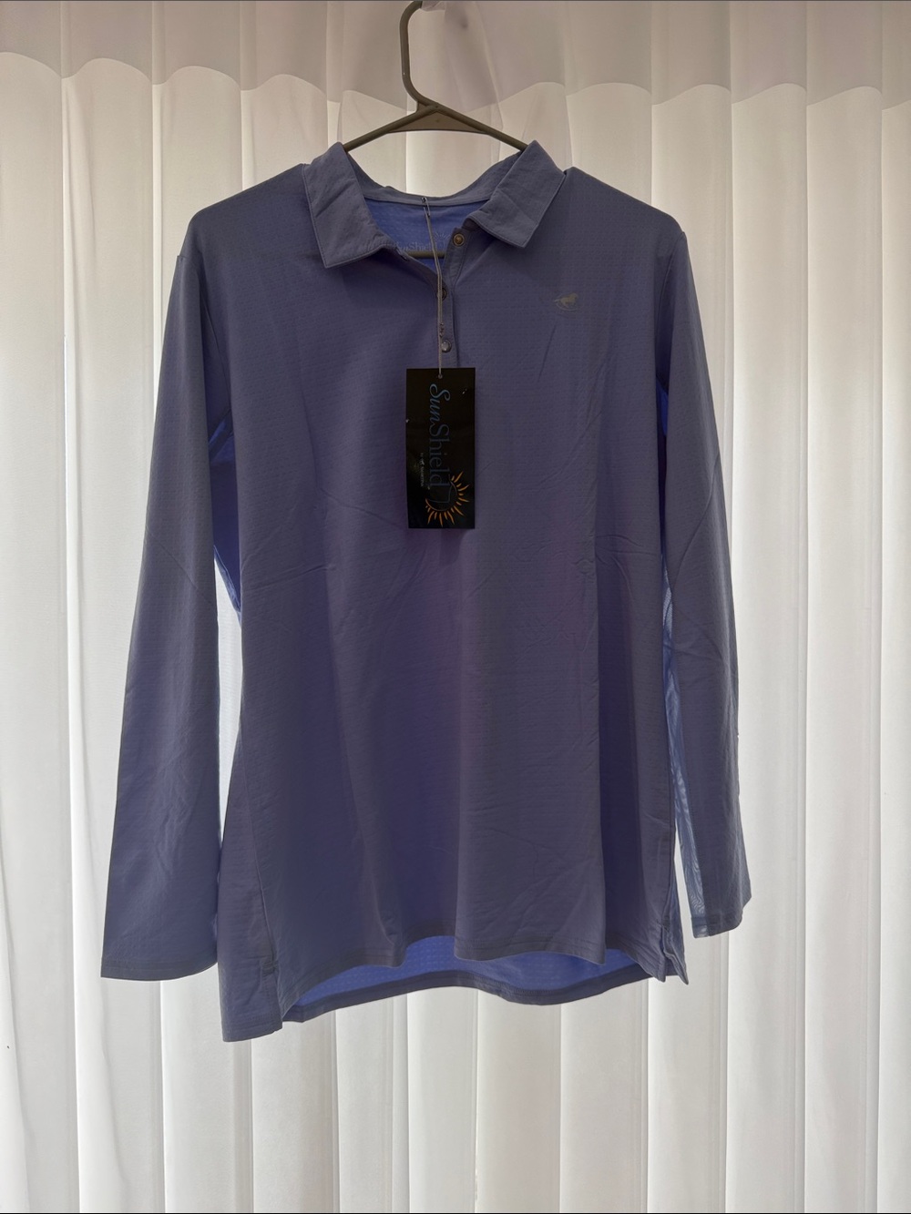 SmartPak SunShield Long Sleeve Polo - Lavender Blue